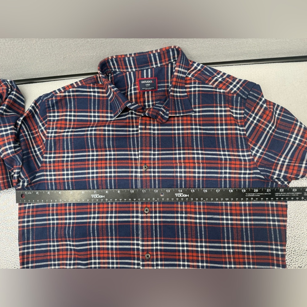 Untuckit Slim Fit Poly Elastane Button Up Flannel… - image 8